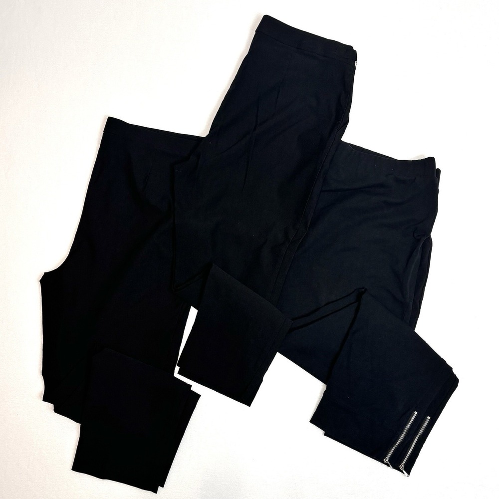 Black Pants Women's Pull On Jones New York, Ellen Tracy, Susan Graver Lot Of 3